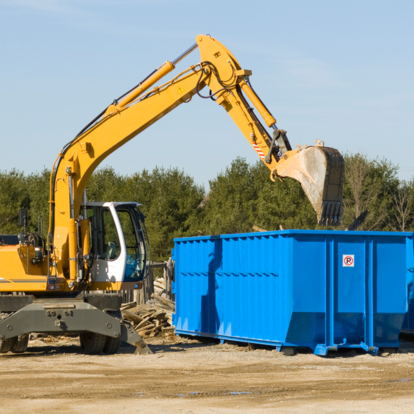 are there any restrictions on where a residential dumpster can be placed in San Carlos